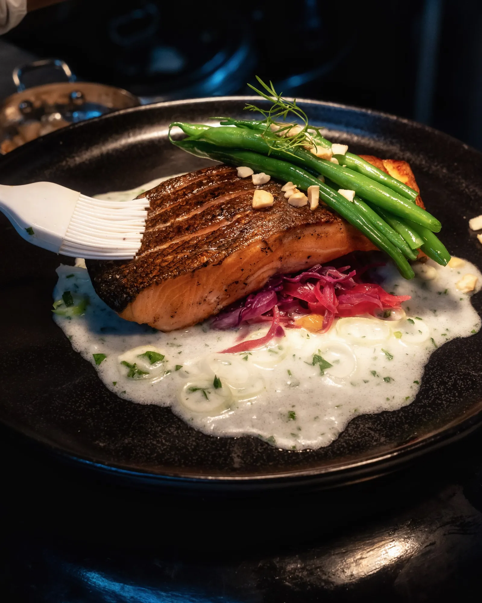 Glazed salmon at Meskott